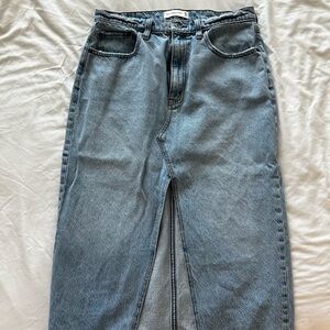 Abercrombie & Fitch Blue Midi Skirt